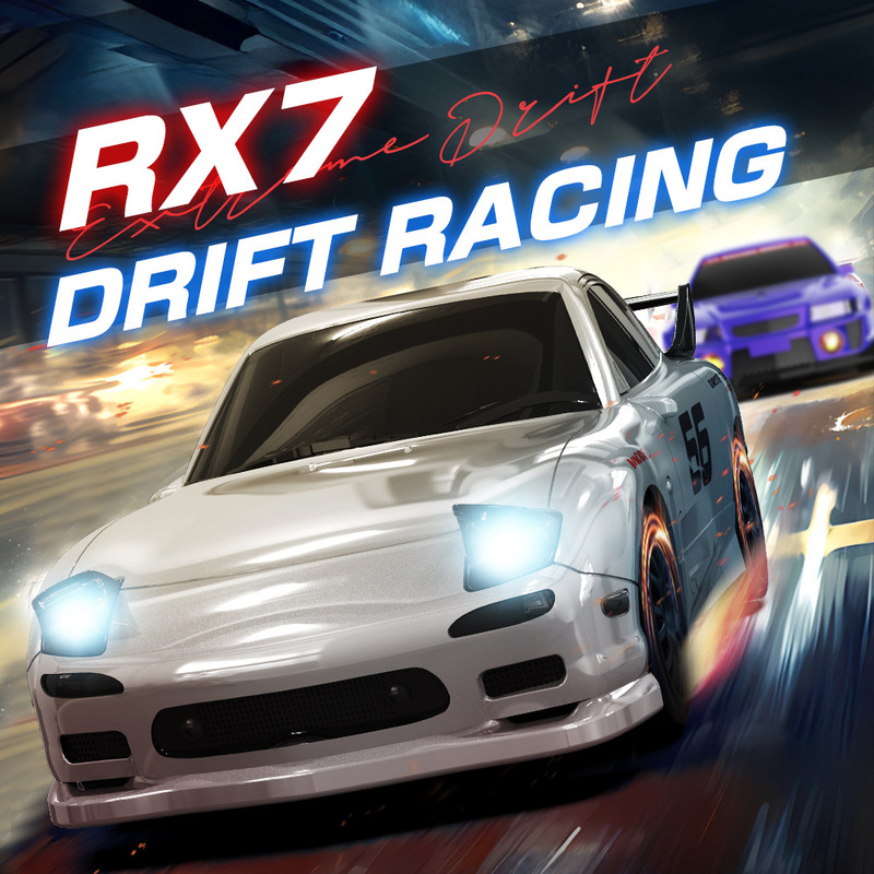 Rc Drift Car 1 24 Scale 4Wd - RCリモコンドリフトカー 1/24スケール 4WD RX7 2.4G フリップライトシミュレーションカーモデルおもちゃ