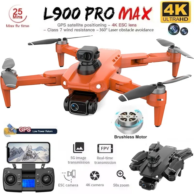 Fpv Brushless Rc Drone 4K - L900 Pro MAX GPS ドローン 4K