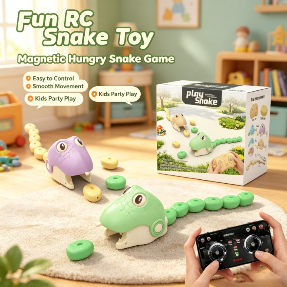 Remote Control Toys - 遠隔操作可能な「グリーディスネーク」磁気吸引玩具、2人対戦型インタラクティブゲーム、APP制御による磁力操作
