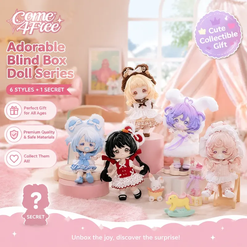 Dolls - Come4free ブラインドボックスシリーズ BJDドール ドレスアップ コレクタブルオーナメント デスクトップデコレーション