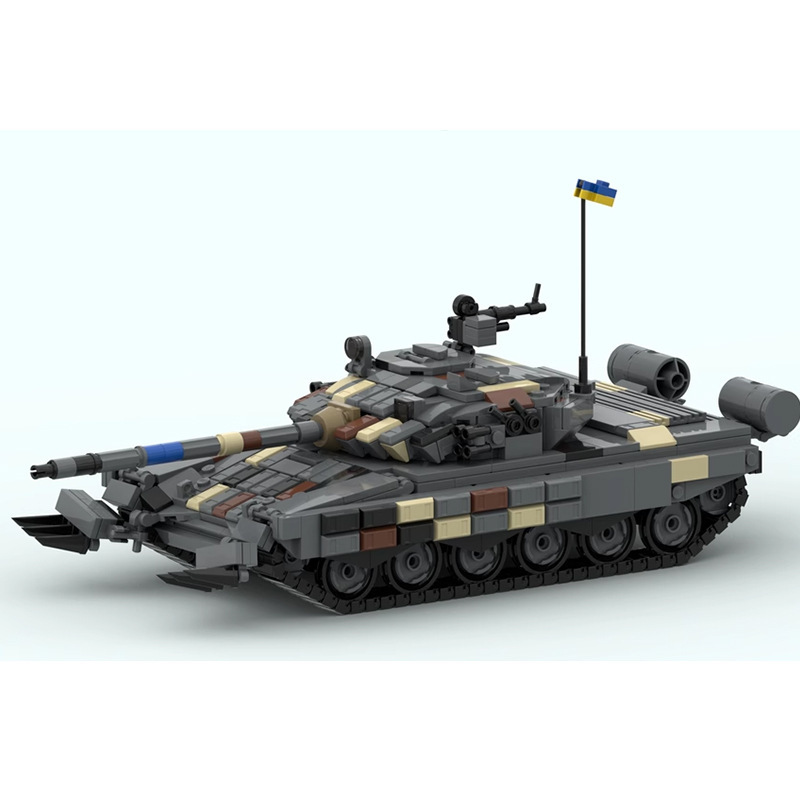 Lego Compatible Military Tank - T-72AV 主力戦車ブロック、軍用装甲モデル、軍事ファン向けDIYブリック、コレクション、ディスプレイ、ギフト