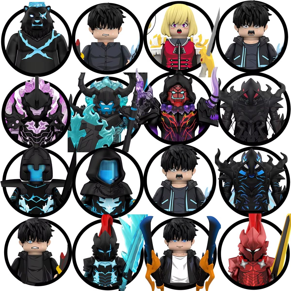 Anime Action Figure Blind Box - ブラインドボックス WM6220 アニメ サン・ジンウ Lグリス・ベリオン・タスク・ファング・ハンター レベルアップ