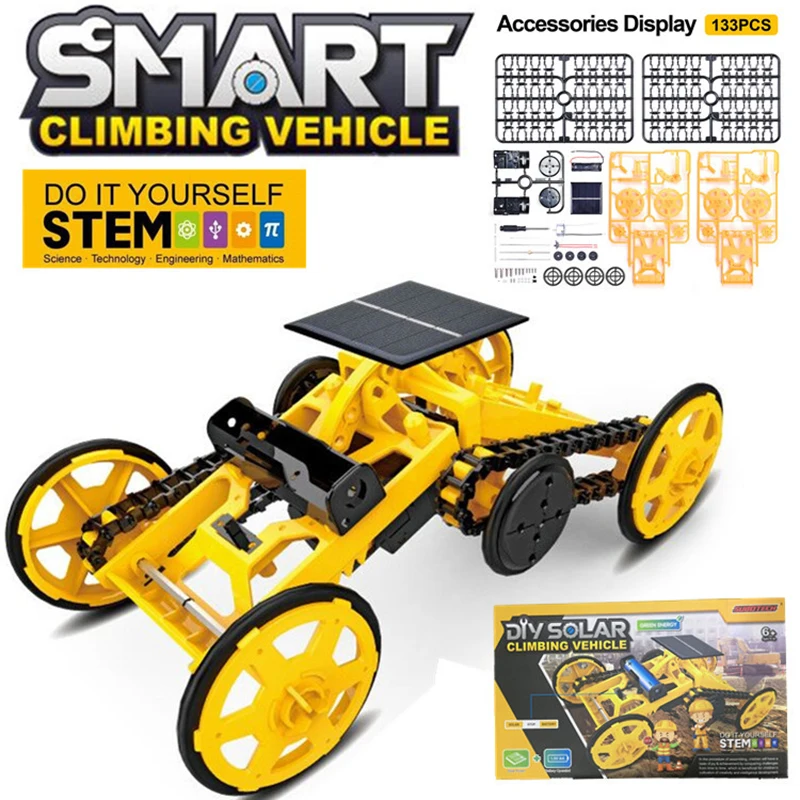 Stem Solar Robot Kit For Kids - ソーラーおもちゃ小説子供のおもちゃ組み立てキット DIY ロボットセット全輪駆動クライミングカー STEM ゲーム教育玩具キッズギフト