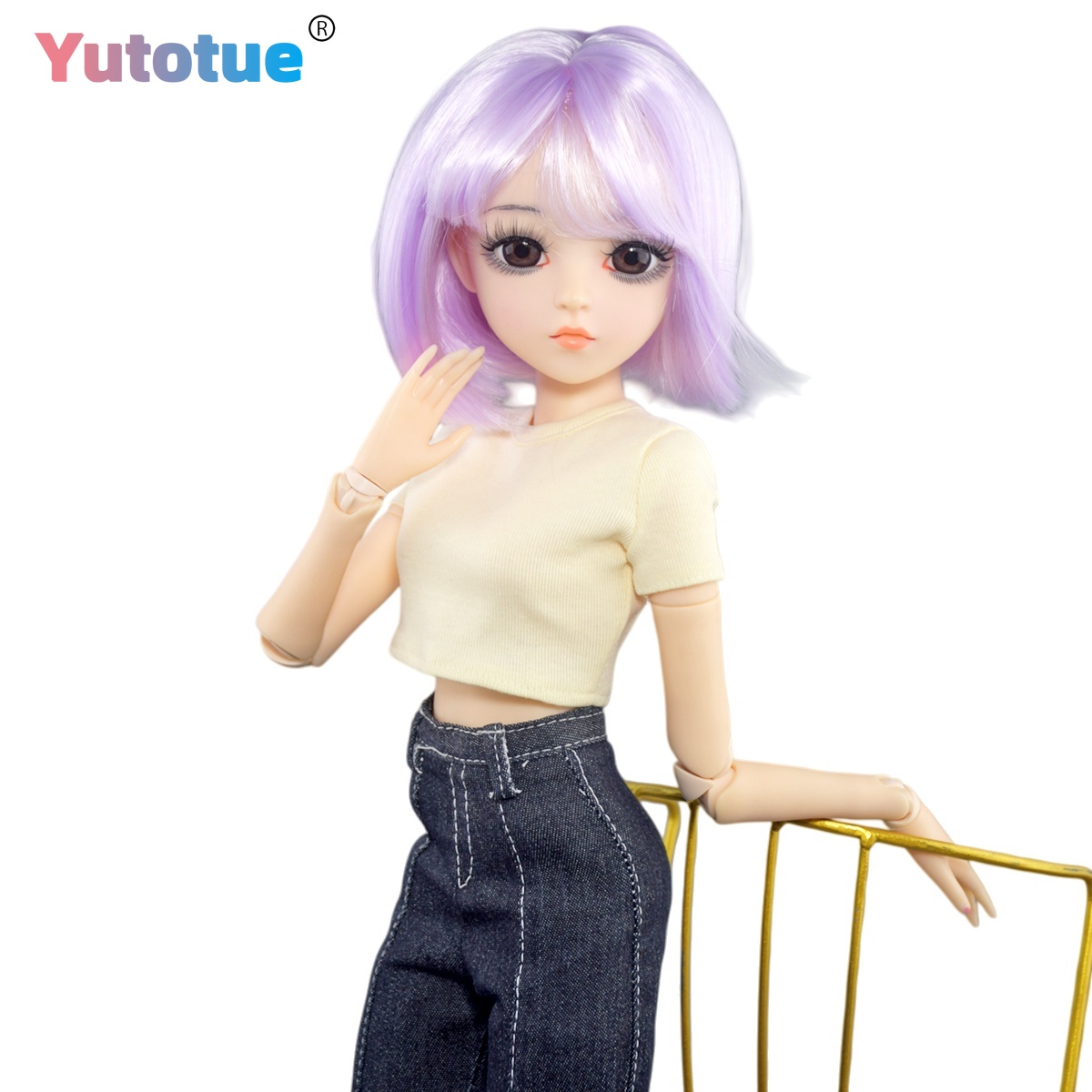 Bjd Doll 1 6 Full Set With Clothes - YUTOTUE 60 センチメートル高さの女の子人形取り外し可能なショートウィッグファッション服靴フルセット BJD 人形おもちゃリアルな