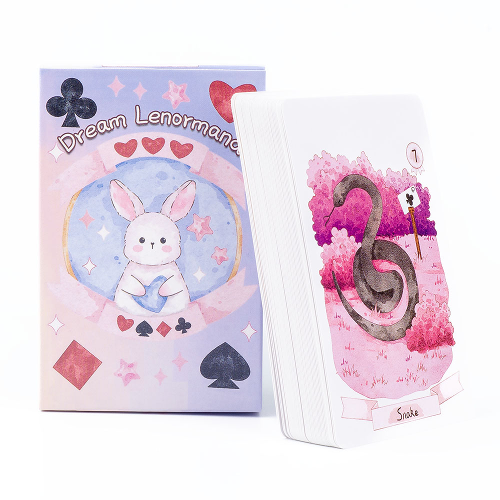 Tarot Cards Deck With Guidebook - ラナと精神のタロットカード,カードデッキ,夢のLenormand,オラクルウィザード,神話,8.9x5.7cm, 42個