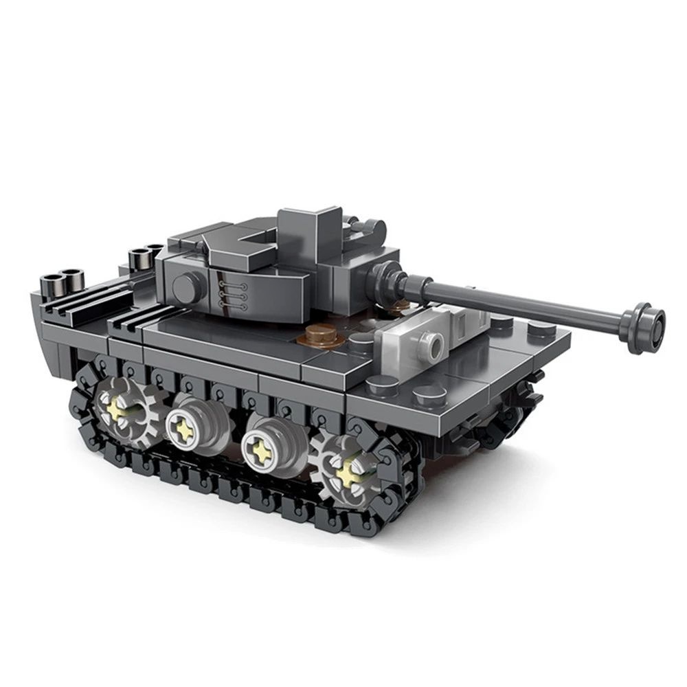 Lego Compatible Military Tank - 第二次世界大戦陸軍兵士 SAWT兵士 キングタイガー重戦車 DIYモデル ​ 積み木