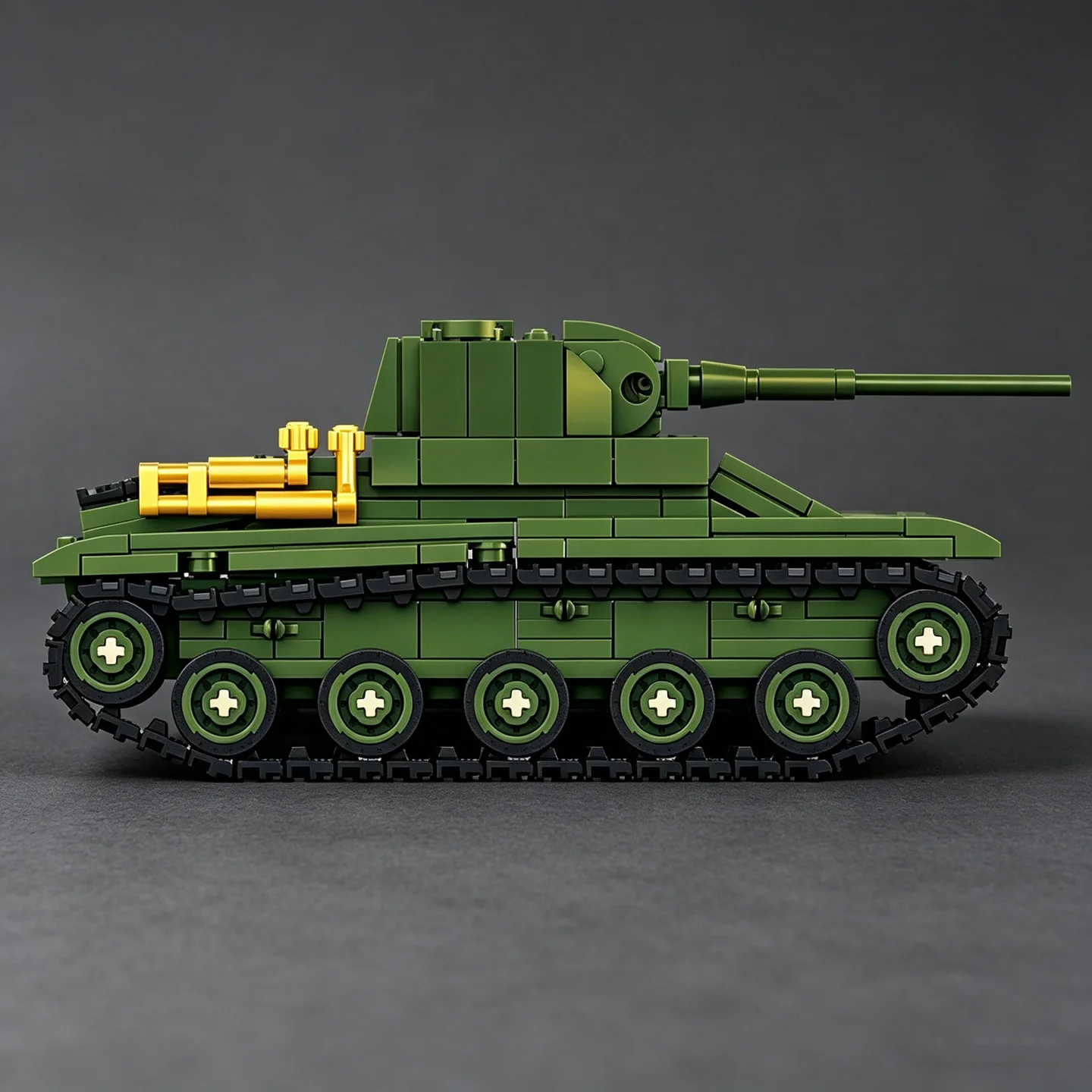 Lego Compatible Military Tank - ソビエト軍赤軍T-70軽戦車組み立てブロックモデル—戦場ミニ戦車おもちゃ、パズル組み立てブロック