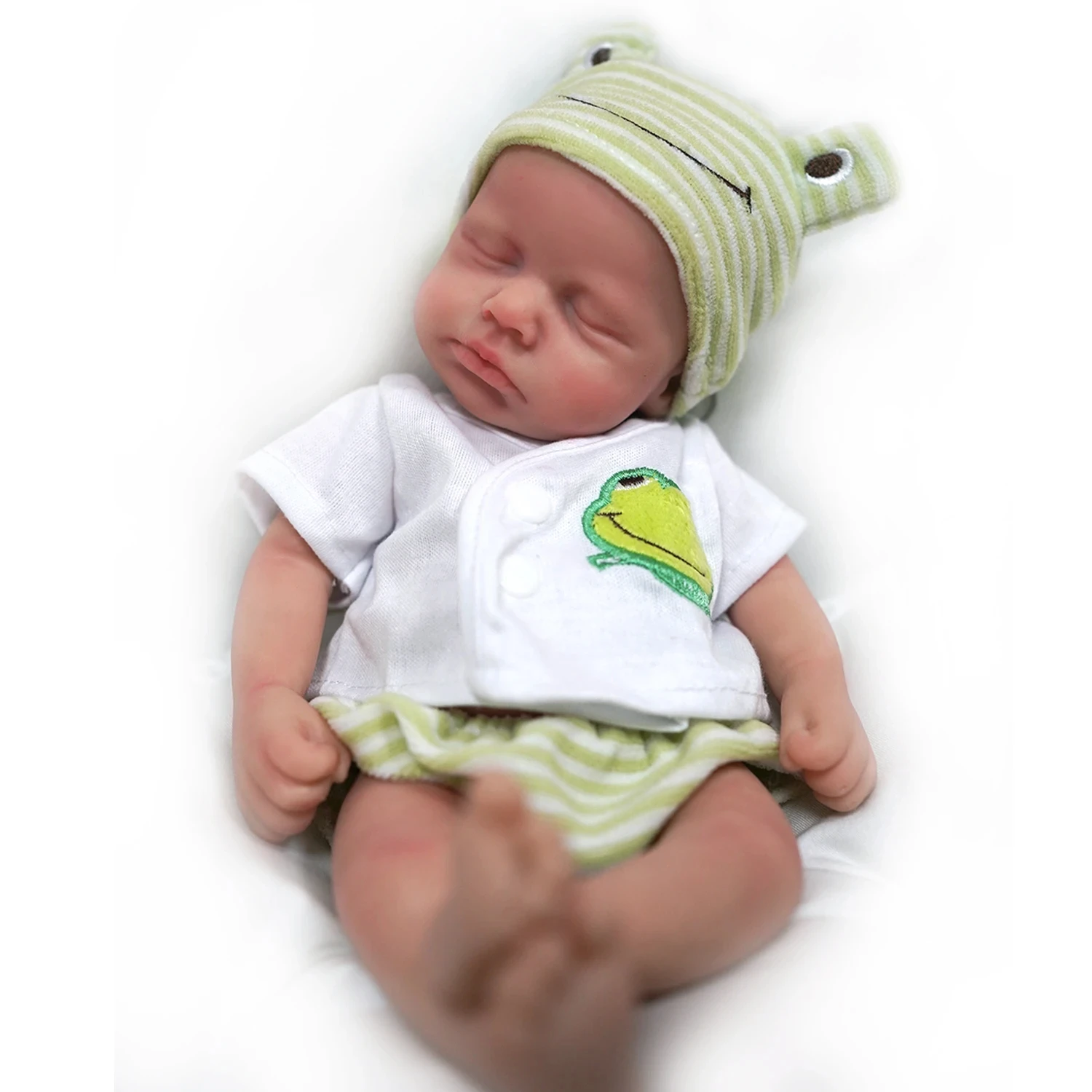 子供のための全身シリコンマイクロプレッシー人形,リアルなミニ - Reborn Baby Doll Silicone Realistic のレビューと価格