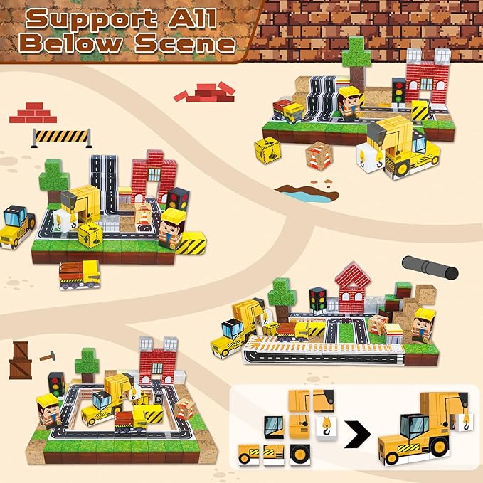 100個の磁気ブロック、磁気ビルディングブロック幼児用マグネ - Magnetic Building Tiles Set 100Pcs のレビューと価格