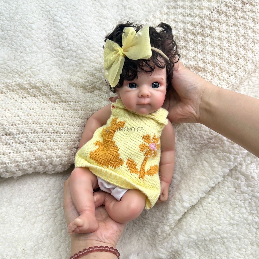 ミニ12インチオープンアイズベティ、植毛済み、フルソフトシリ - Reborn Baby Doll Silicone Realistic のレビューと価格