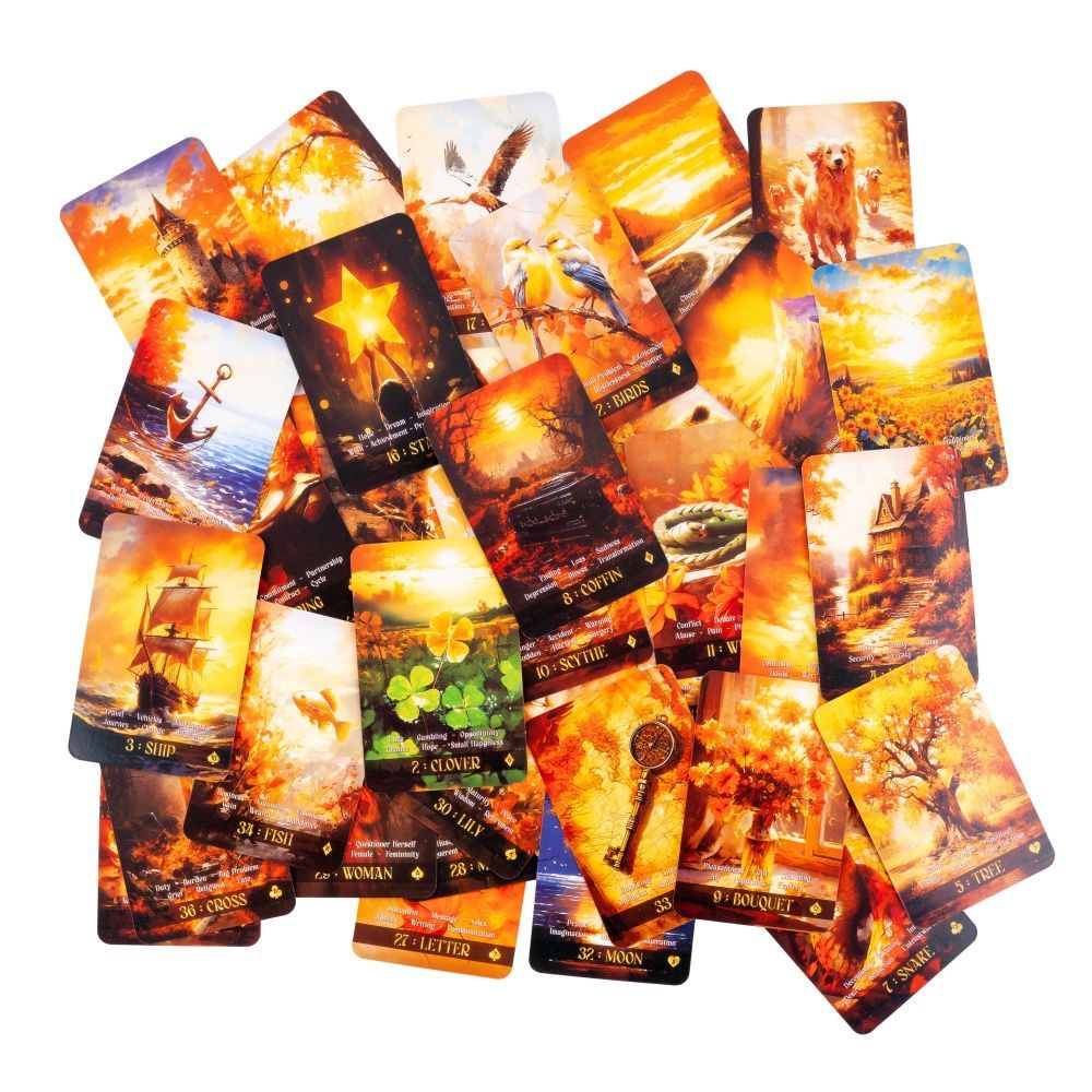 ル・オータム・ルノルマンカード 9*6cm 占いと精神的成長 - Tarot Cards Deck With Guidebook のレビューと価格