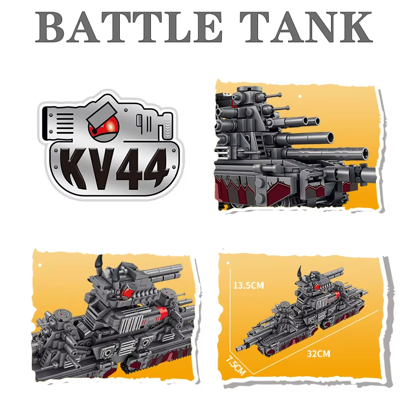 戦車世界漫画モデルビルディングブロックセット KV44 カー - Lego Compatible Military Tank のレビューと価格