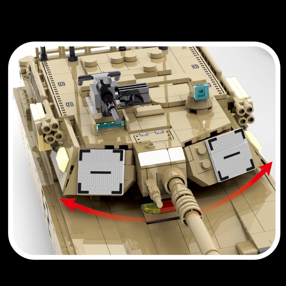 第二次世界大戦軍事用M1070装甲車両組み立てブロックセット - Lego Compatible Military Tank のレビューと価格