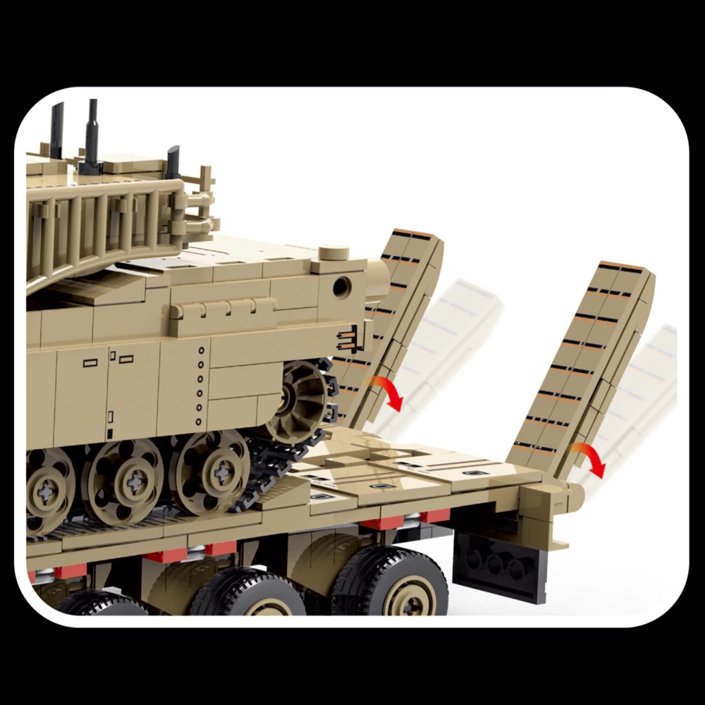 第二次世界大戦軍事用M1070装甲車両組み立てブロックセット - Lego Compatible Military Tank のレビューと価格