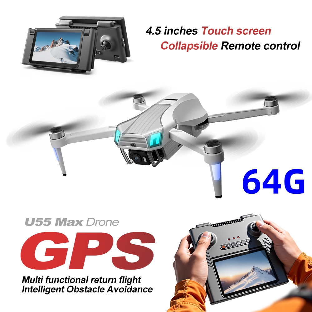 NCZOBOE U55 ドローン プロフェッショナル HDカ - Fpv Brushless Rc Drone 4K のレビューと価格