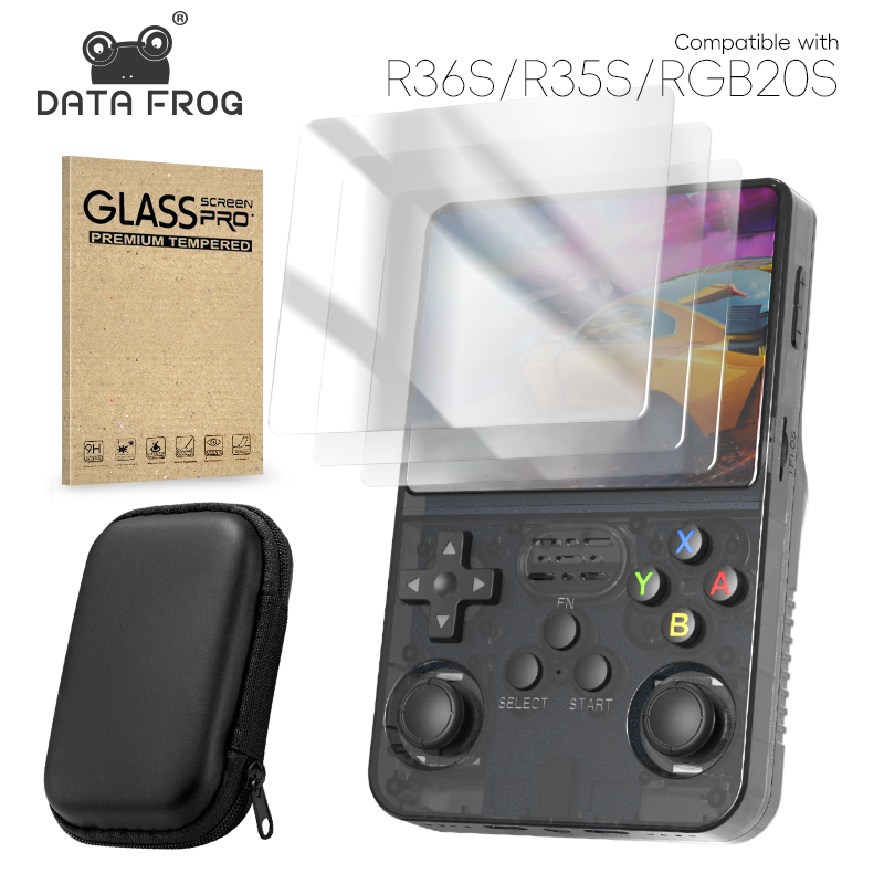 データカエル R36S スクリーンプロテクター強化ガラスプロ - Retro Handheld Game Console R36S のレビューと価格