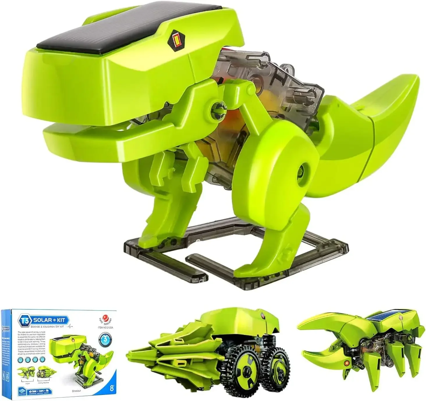 子供のためのソーラーロボットキット,教育玩具,DIY恐竜科学 - Stem Solar Robot Kit For Kids のレビューと価格