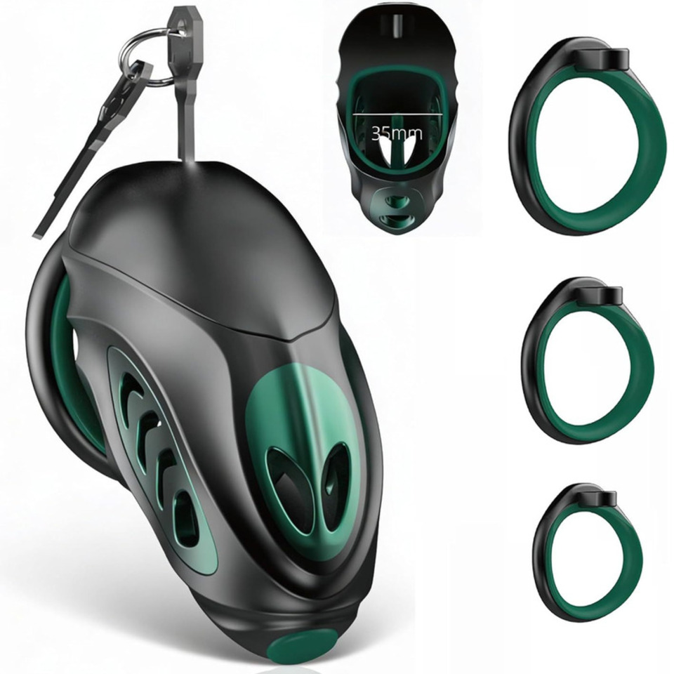 新しいワイヤレスリモコン電気ショックケージ 男性用貞操帯コッ - Remote Control Toys のレビューと価格