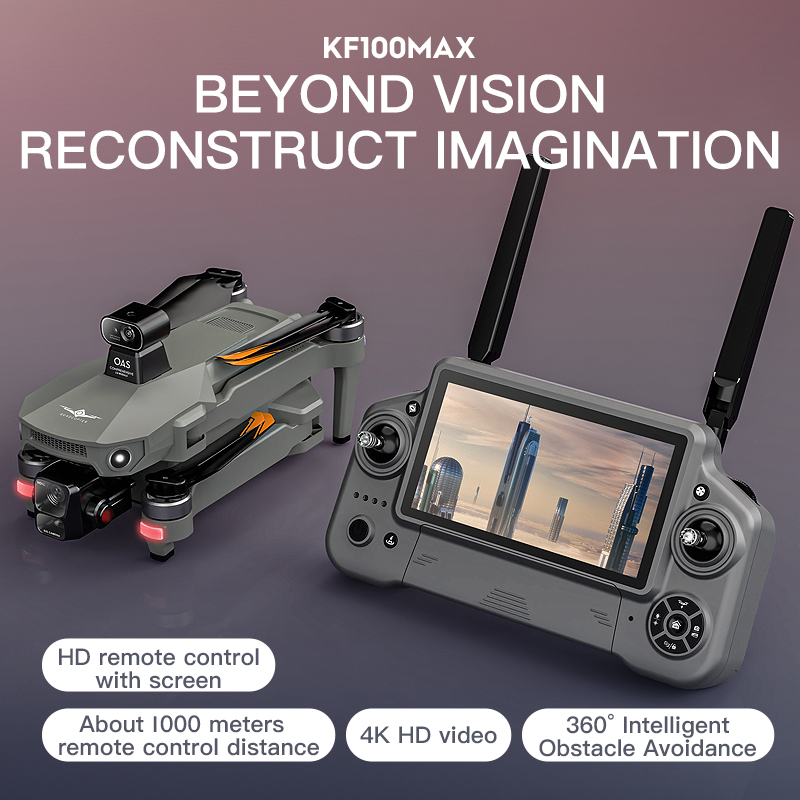 KF100 MAX GPSドローン 4Kカメラ 3軸ジンバル - Fpv Brushless Rc Drone 4K のレビューと価格