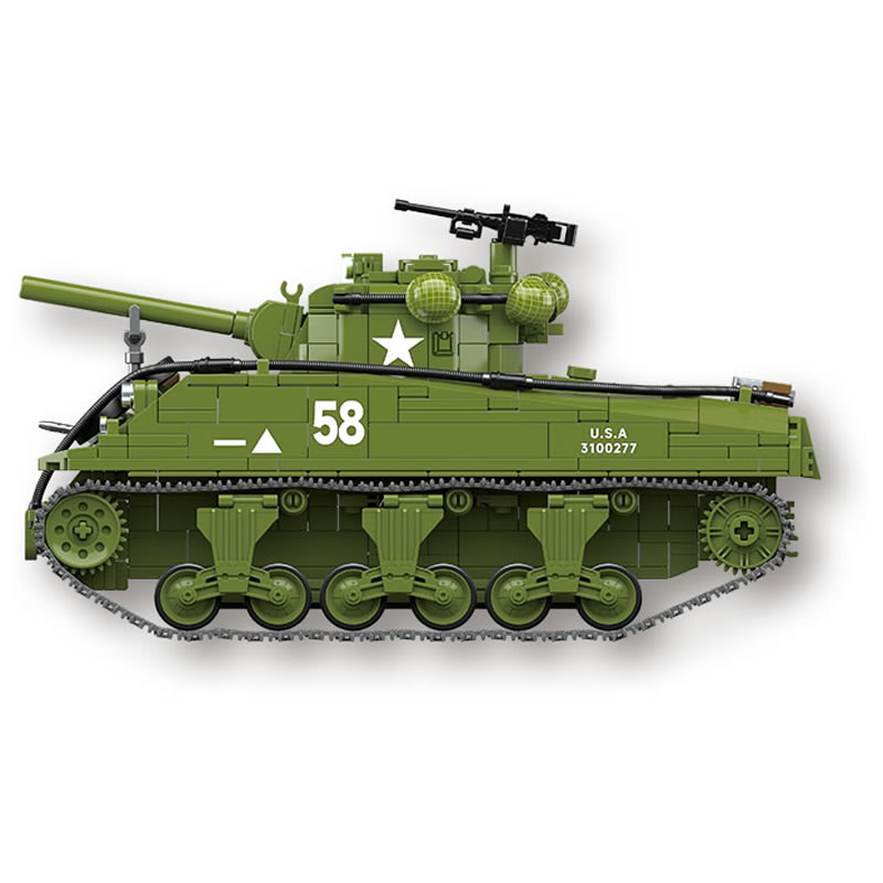 新しい第二次世界大戦軍事兵器 M4A3 シャーマン中戦車モデ - Lego Compatible Military Tank のレビューと価格