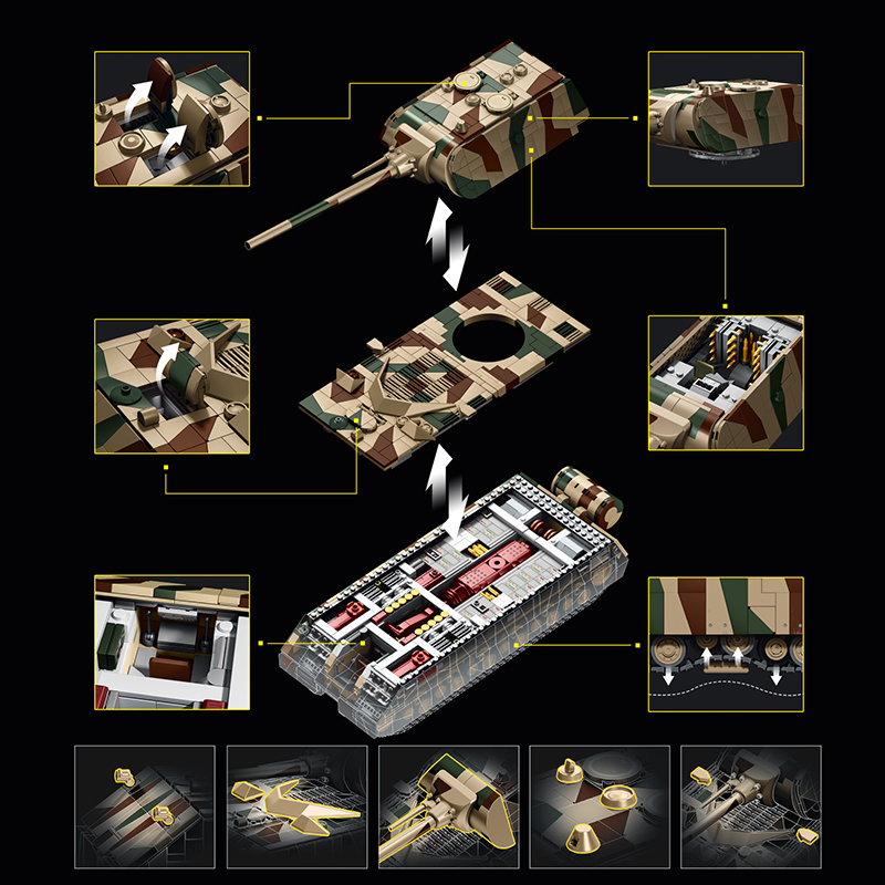 2688ピース クリエイティブミリタリーヘビータンク 組み立 - Lego Compatible Military Tank のレビューと価格