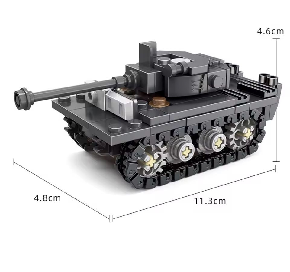 第二次世界大戦陸軍兵士 SAWT兵士 キングタイガー重戦車  - Lego Compatible Military Tank のレビューと価格