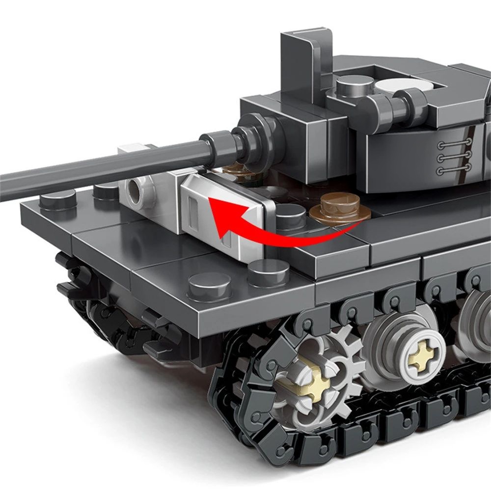 第二次世界大戦陸軍兵士 SAWT兵士 キングタイガー重戦車  - Lego Compatible Military Tank のレビューと価格