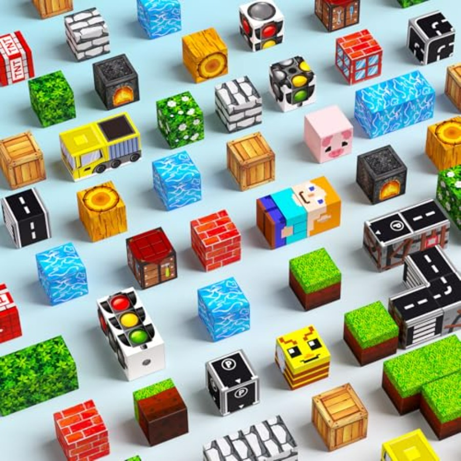 100個入りマグネットブロック、0.8インチ磁気ビルディング - Magnetic Building Tiles Set 100Pcs のレビューと価格