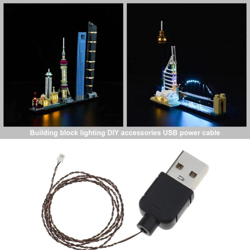 DIY 50 センチメートル USB 電源ケーブルビルディン - Building Blocks のレビューと価格