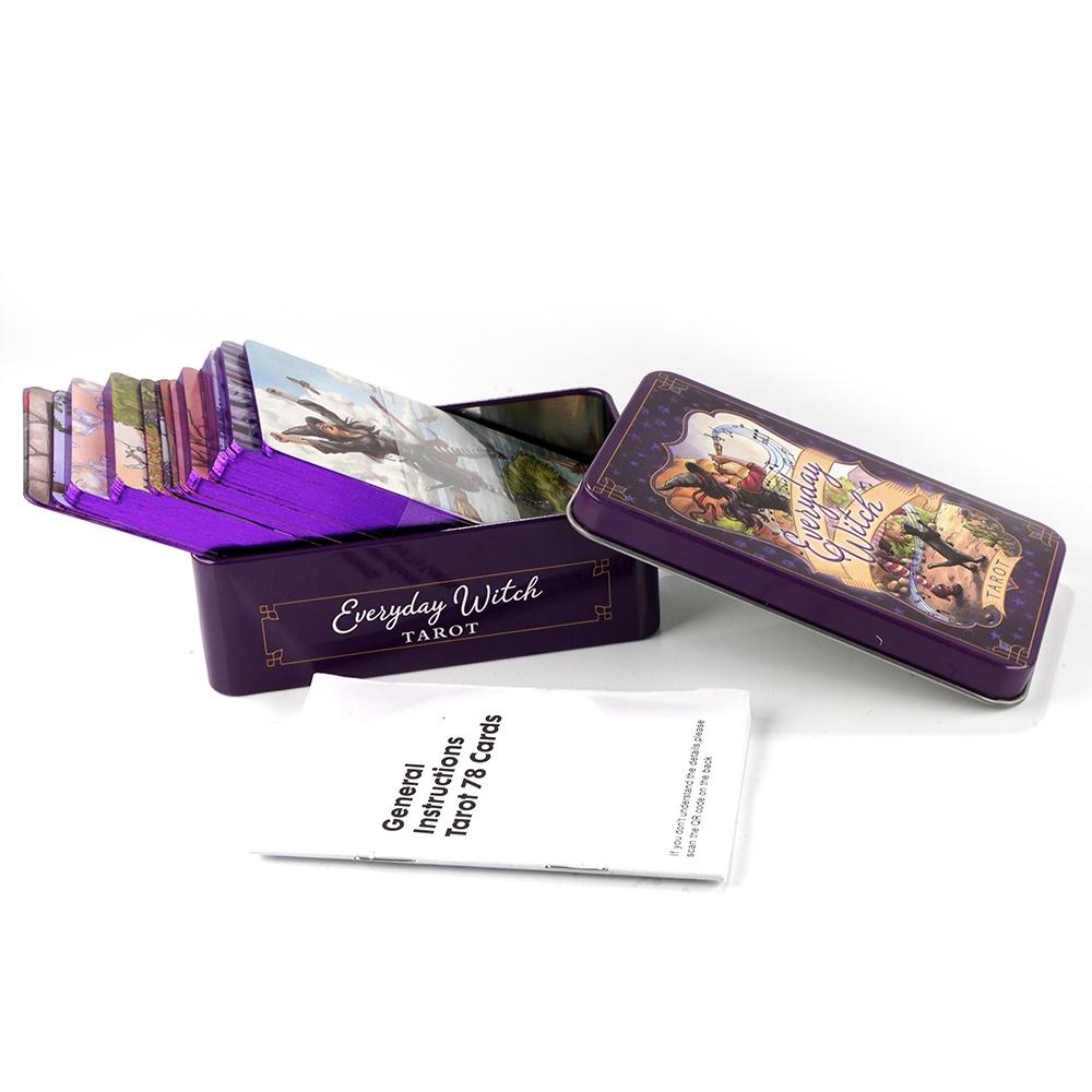 金属製の箱に入ったタロット,毎日の魔女,PDFガイドブック, - Tarot Cards Deck With Guidebook のレビューと価格