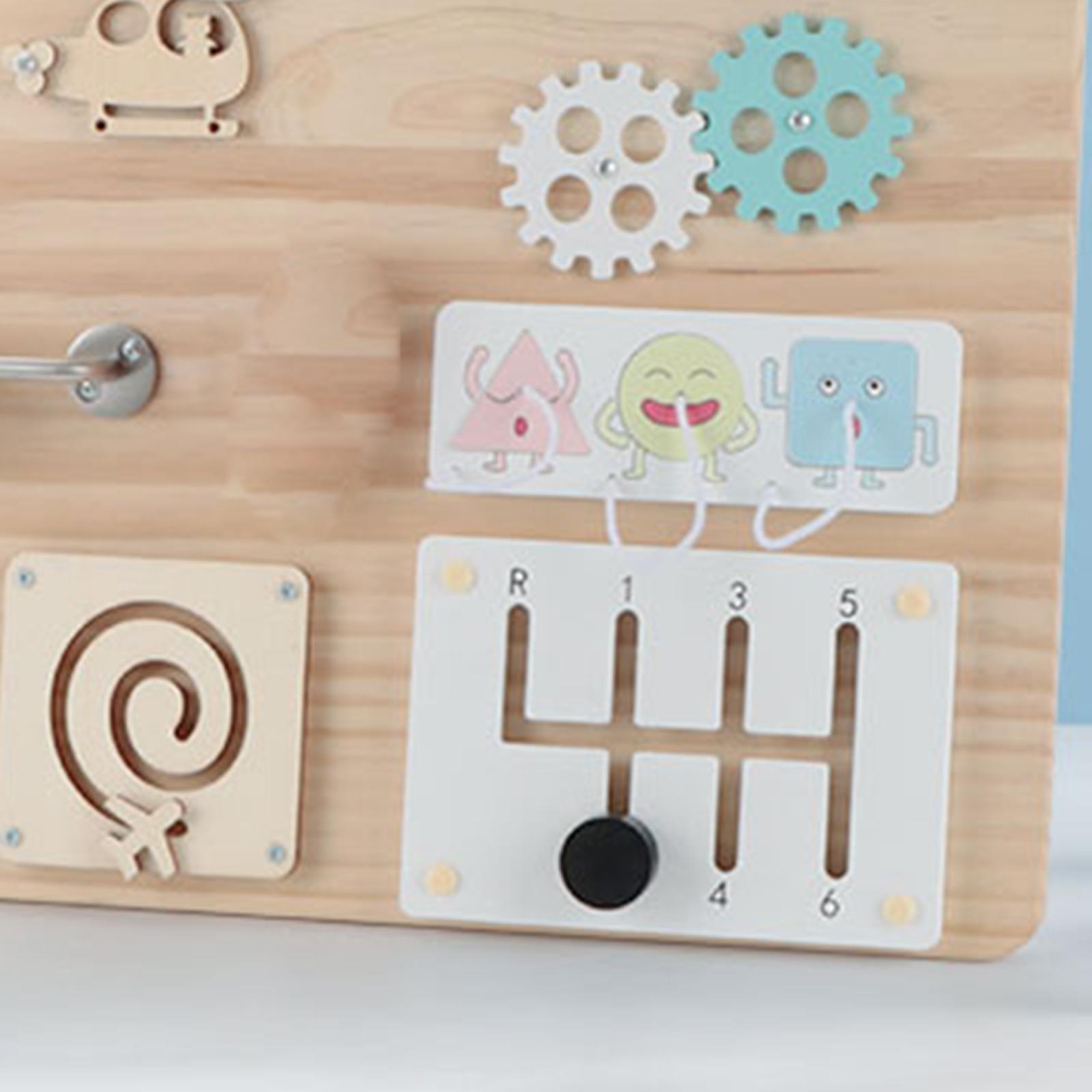 木製ビジーボード素材感覚ボードアクセサリーDIYモンテッソー - Montessori Wooden Busy Board Toddler のレビューと価格