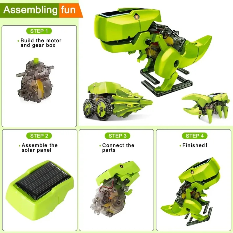 3-in-1ソーラーロボットキット、恐竜おもちゃ、子供向けS - Stem Solar Robot Kit For Kids のレビューと価格