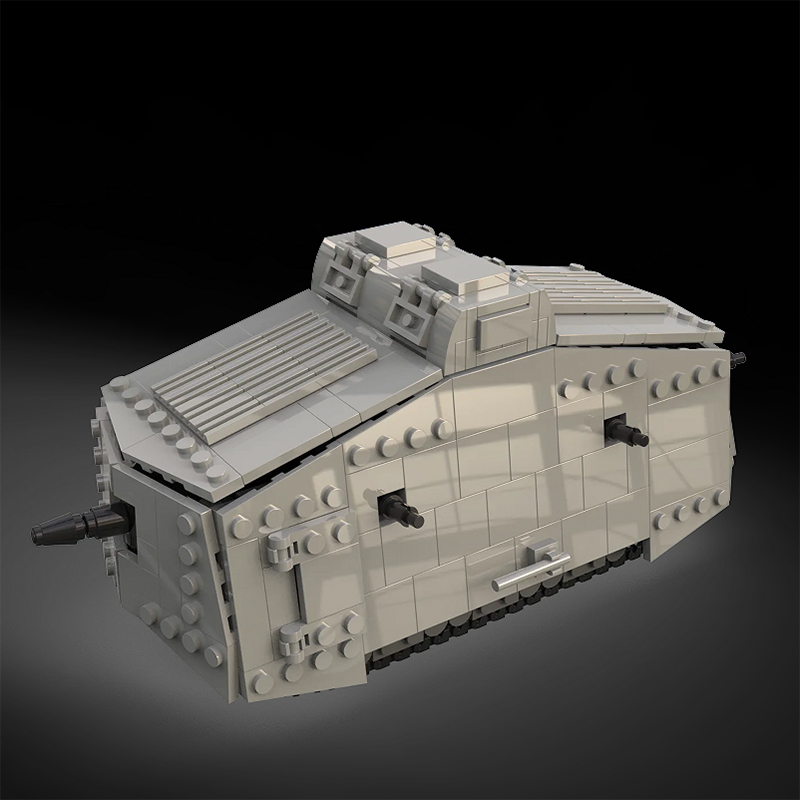 MOC WW1 ドイツ軍 A7V 戦闘戦車ビルディングブロッ - Lego Compatible Military Tank のレビューと価格