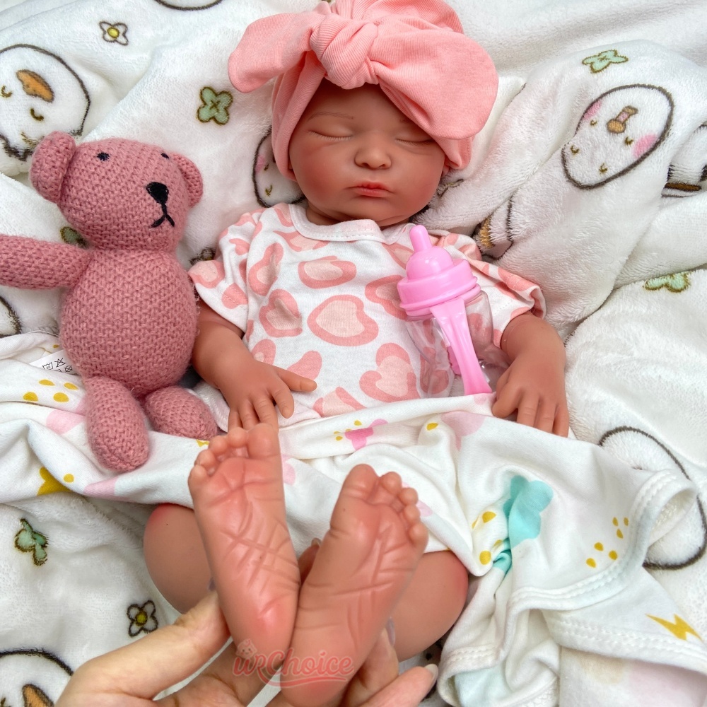 18インチの洗えるシリコン製リボーンドール、リアルな肌の血管 - Reborn Baby Doll Silicone Realistic のレビューと価格